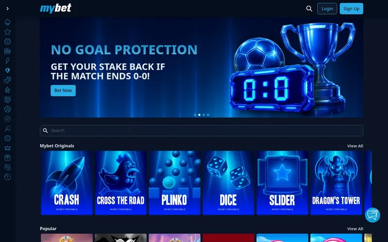 Mybet Sports — Προσφορές και τμήματα